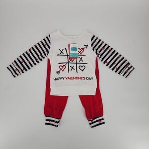 BABY Girl TicTacToe Valentine's Day Heart Jogger Set